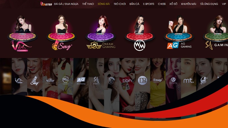 Live casino Ga6789 hợp tác với nhiều nhà phát hành nổi tiếng Live casino Ga6789 hợp tác với nhiều nhà phát hành nổi tiếng